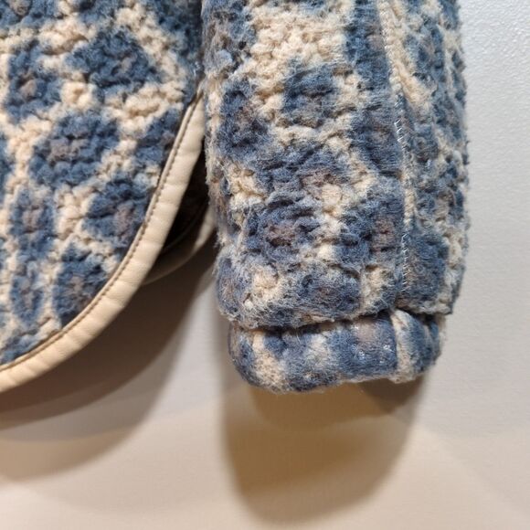 Abercrombie & Fitch Womens XXS Leopard Animal Print Sherpa Fleece Jacket‎ Coat - Picture 6 of 12